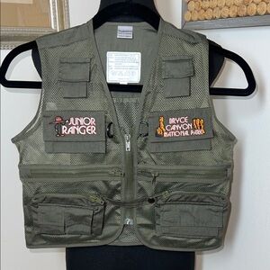 Junior Ranger Bryce Canyon National Park Kids Explorer Vest - Olive Green